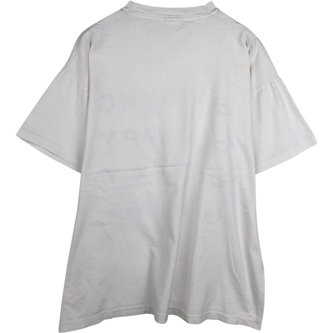 Vintage printed T-shirt, size L for men unclear white type Vintage Second Hand