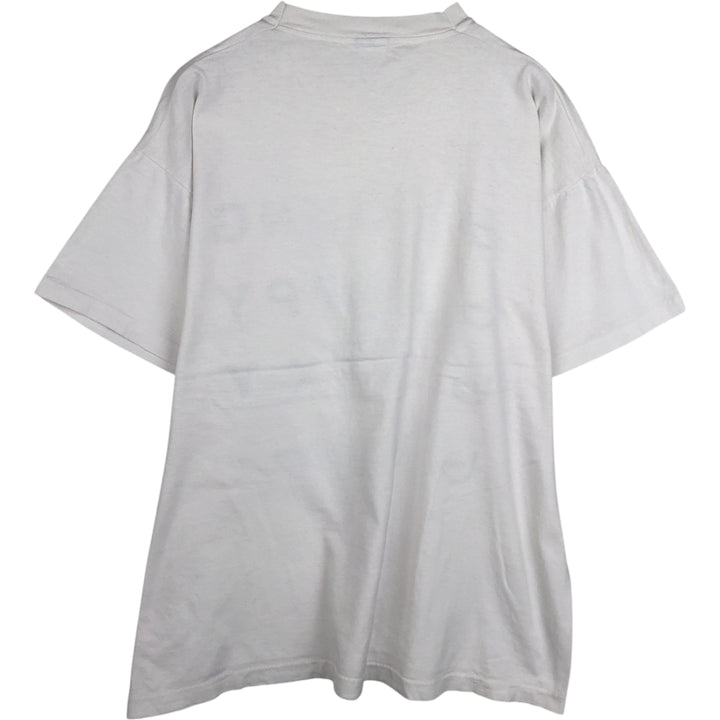 Vintage printed T-shirt, size L for men unclear white type Vintage Second Hand