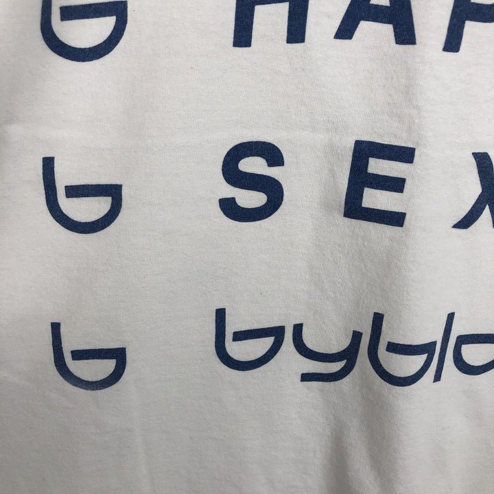Vintage printed T-shirt, size L for men unclear white type Vintage Second Hand