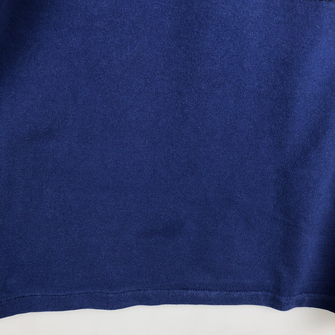 Vintage message print T-shirt, men's size M unclear navy blue type Vintage Second Hand
