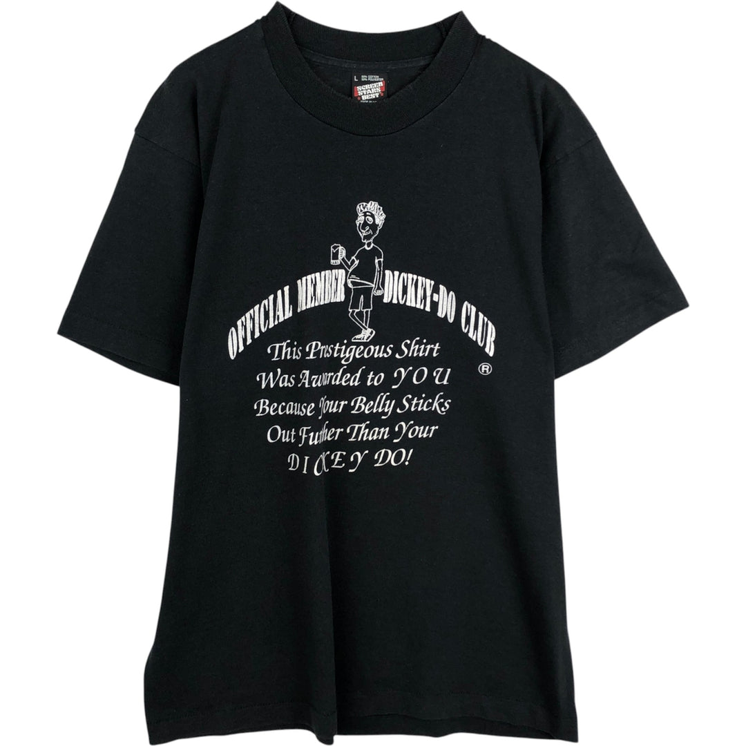 90'S SCREEN STARS Printed T-shirt Made in USA Men's L Vintage cotton black type Vintage Second Hand