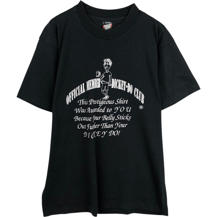90'S SCREEN STARS Printed T-shirt Made in USA Men's L Vintage cotton black type Vintage Second Hand