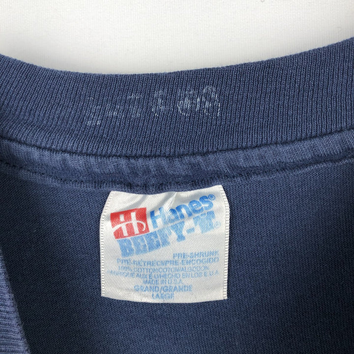 90'S Hanes BEEFY-T USMC Print T-Shirt, Made in USA, Men's Size L (approx.), Vintage cotton navy blue type Vintage Second Hand