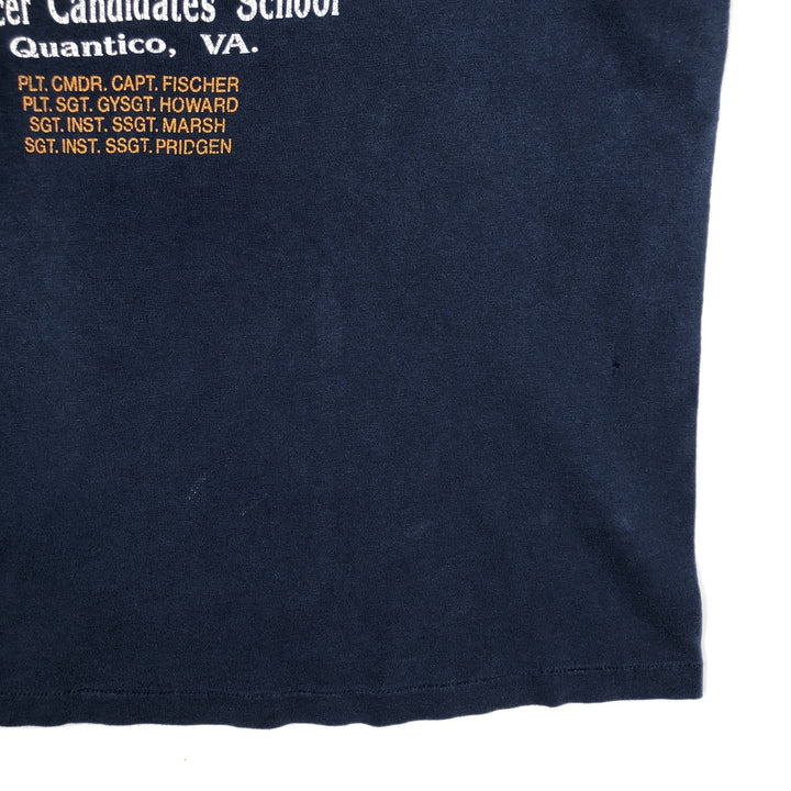 90'S Hanes BEEFY-T USMC Print T-Shirt, Made in USA, Men's Size L (approx.), Vintage cotton navy blue type Vintage Second Hand