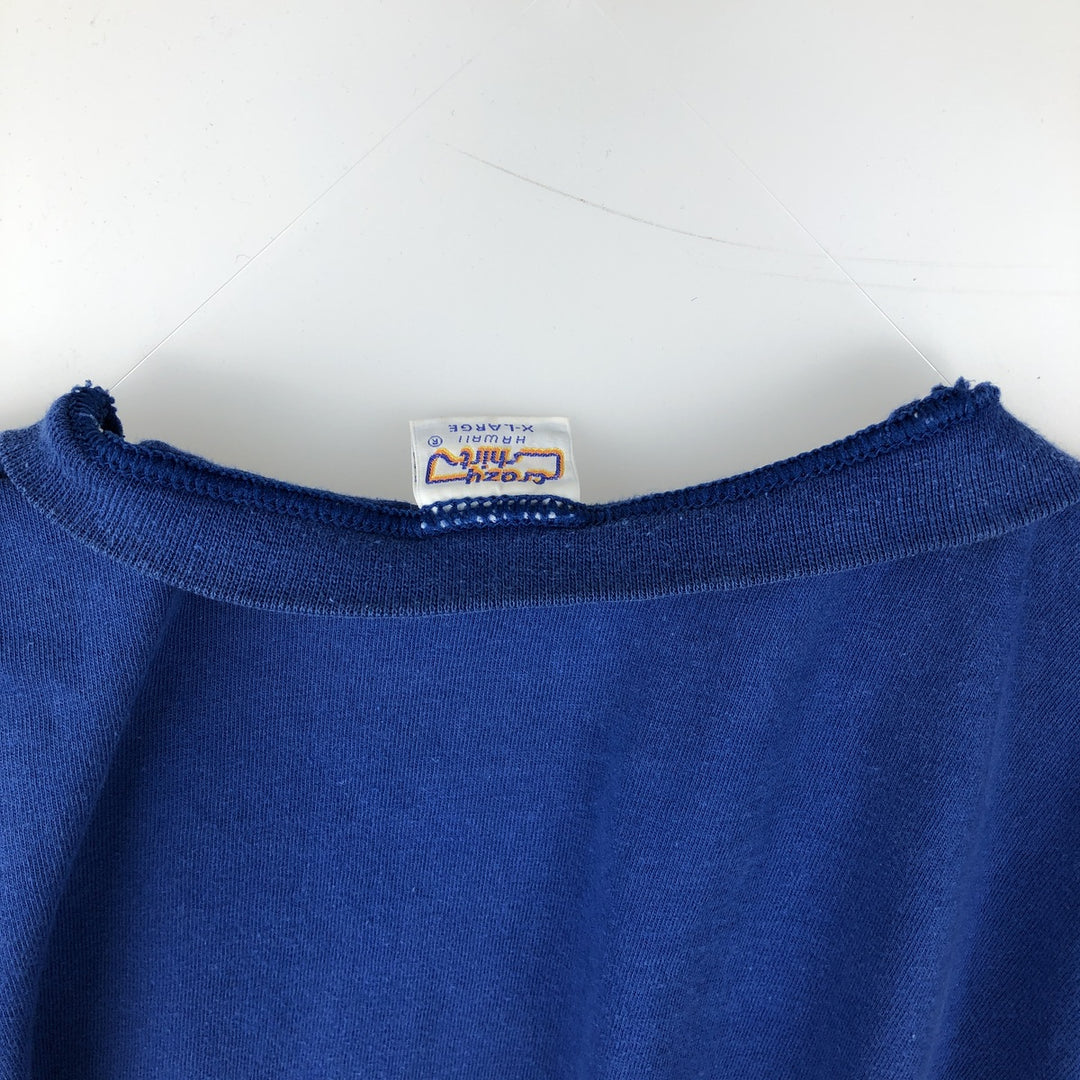 90'S Crazy Shirts Souvenir T-Shirt, Made in USA, Men's XL equivalent, Vintage cotton blue type Vintage Second Hand