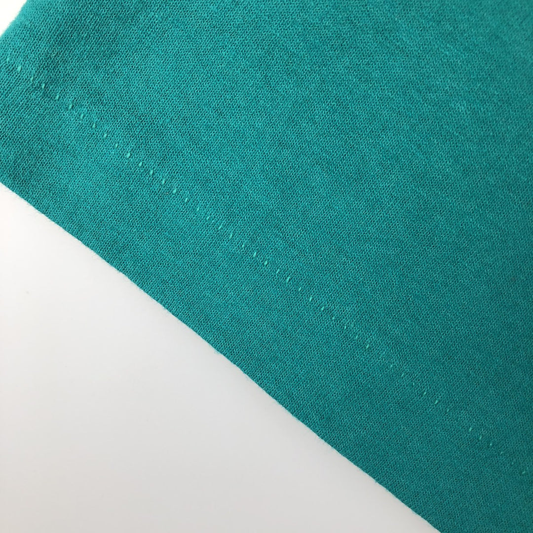 90'S Hanes Fifty-Fifty Blue Tag Printed T-Shirt, Made in USA, Men's Size L (approx.) cotton green type Vintage Second Hand