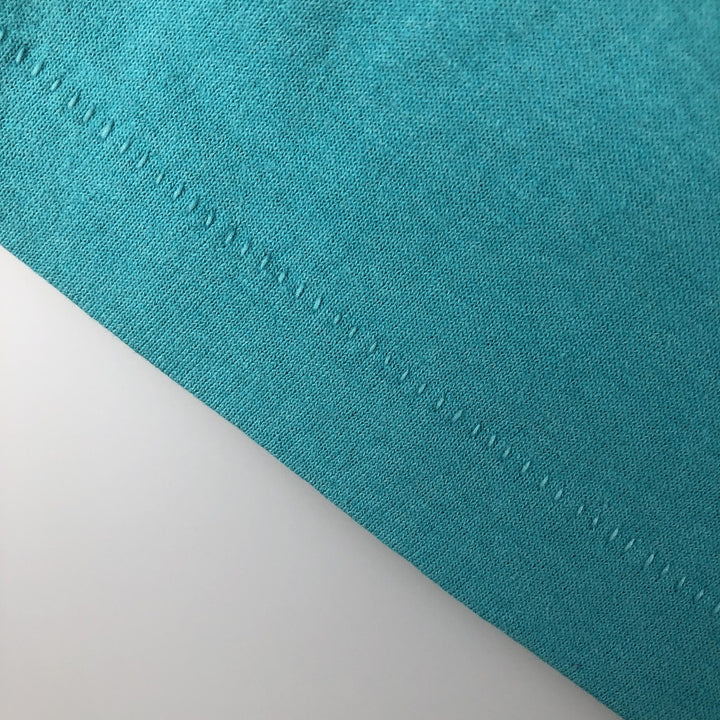 90'S Hanes HEAVYWEIGHT 50 cotton turquoise blue Vintage Second Hand