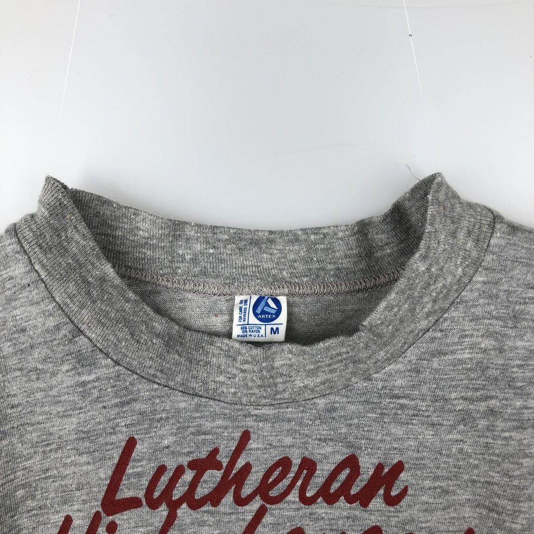70'S ARTEX Print T-Shirt, Made in USA, Men's Size M (Equivalent), Vintage cotton gray type Vintage Second Hand