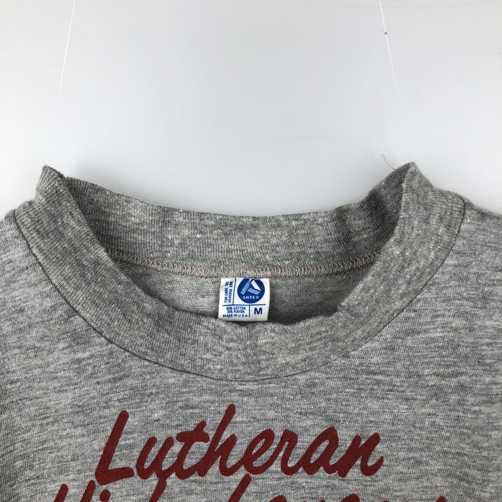 70'S ARTEX Print T-Shirt, Made in USA, Men's Size M (Equivalent), Vintage cotton gray type Vintage Second Hand
