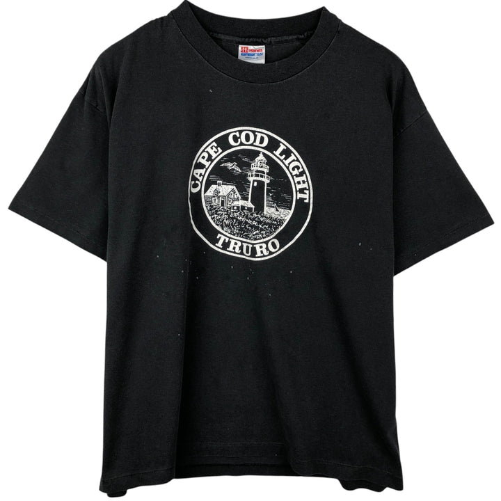 90'S Hanes HEAVYWEIGHT 50 cotton black type Vintage Second Hand