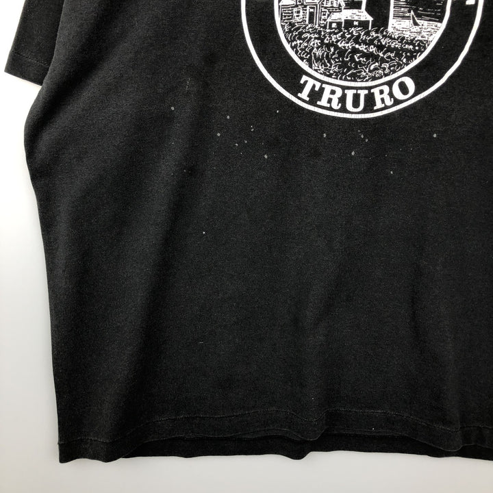 90'S Hanes HEAVYWEIGHT 50 cotton black type Vintage Second Hand