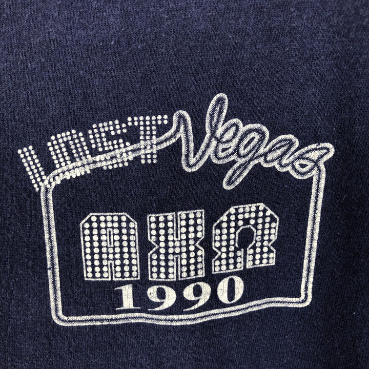 90'S Hanes BEEFY-T Printed T-shirt Made in USA Men's XL Vintage cotton navy blue type Vintage Second Hand