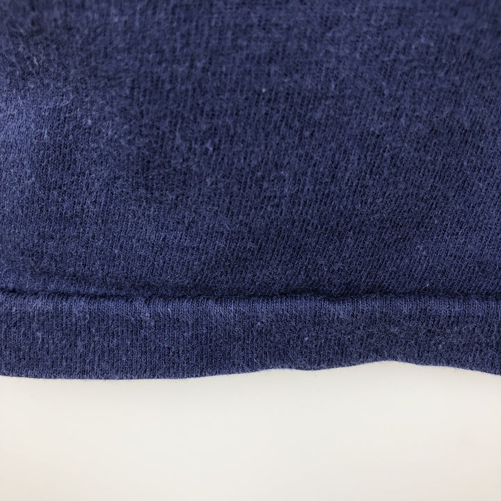 90'S Hanes BEEFY-T Printed T-shirt Made in USA Men's XL Vintage cotton navy blue type Vintage Second Hand