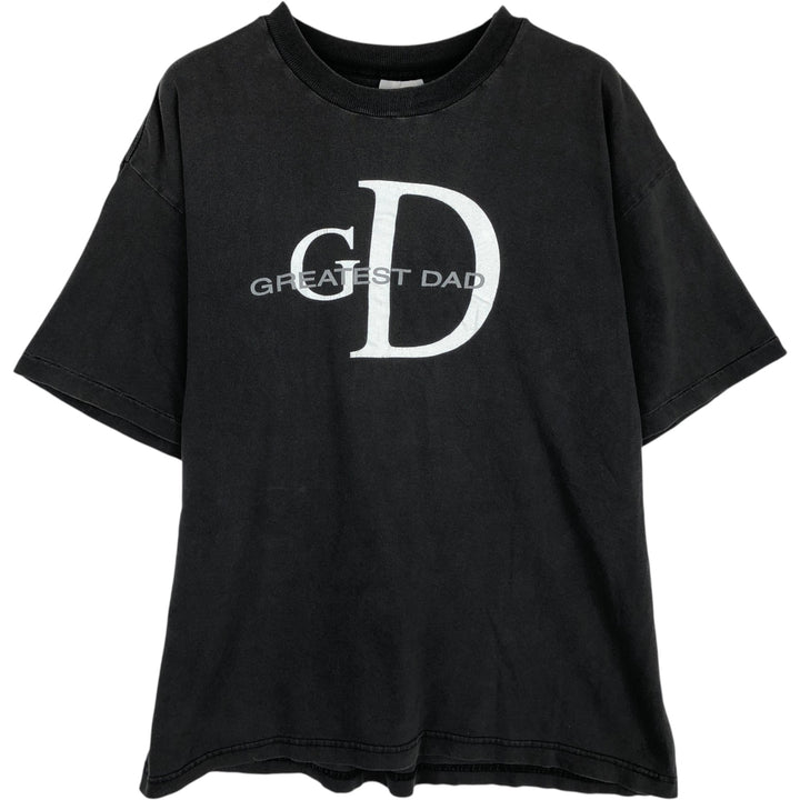 90s-00'S TNT BY TRAU&LOEVNER Print T-Shirt, Men's Size L (approx.) cotton Charcoal Vintage Second Hand