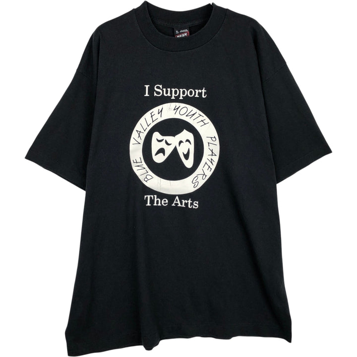 90'S Fruit of the Loom Best Printed T-shirt, Made in USA, Men's XL, Vintage cotton black type Vintage Second Hand