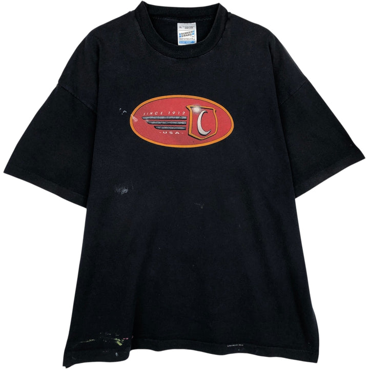 90'S Fruit of the Loom Screen Stars Print T-Shirt, Men's XL (approx.), Vintage cotton black type Vintage Second Hand