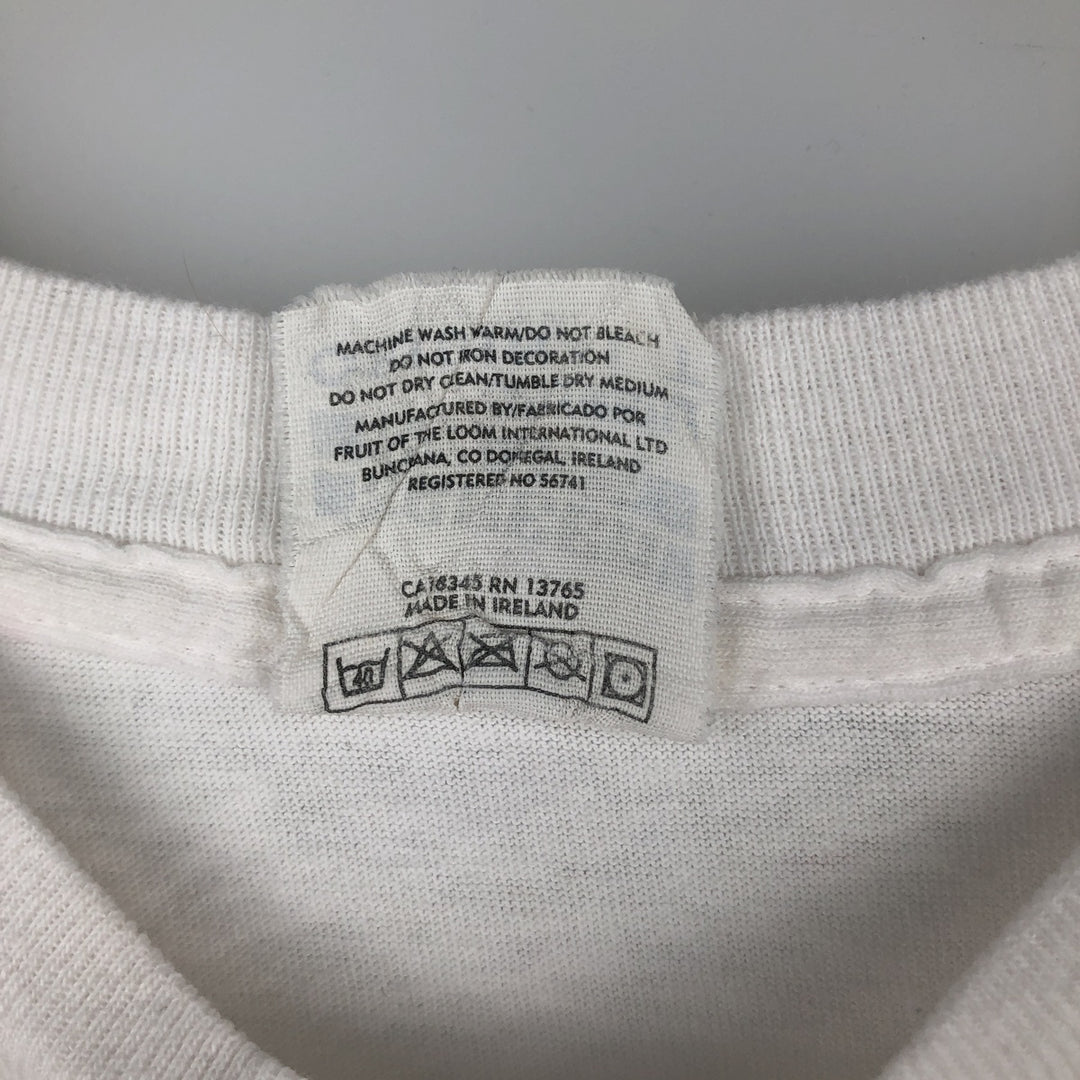 Screen Stars printed T-shirt, made in the USA, men's size XL (equivalent). cotton white type Vintage Second Hand
