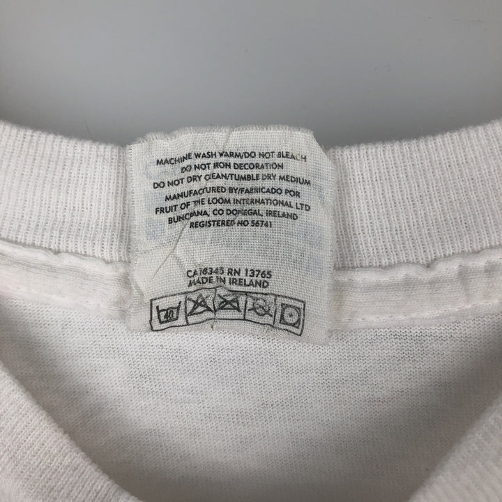 Screen Stars printed T-shirt, made in the USA, men's size XL (equivalent). cotton white type Vintage Second Hand