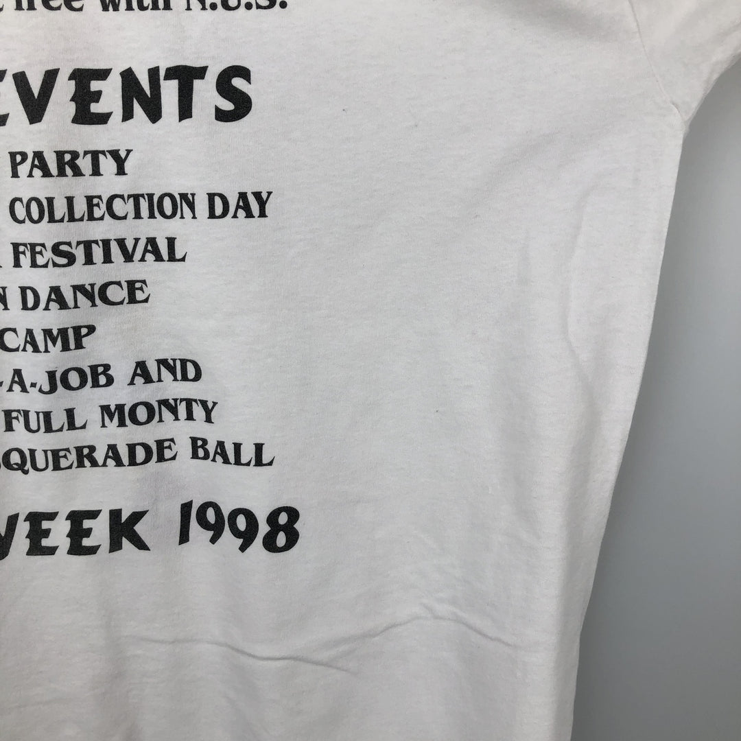 Screen Stars printed T-shirt, made in the USA, men's size XL (equivalent). cotton white type Vintage Second Hand