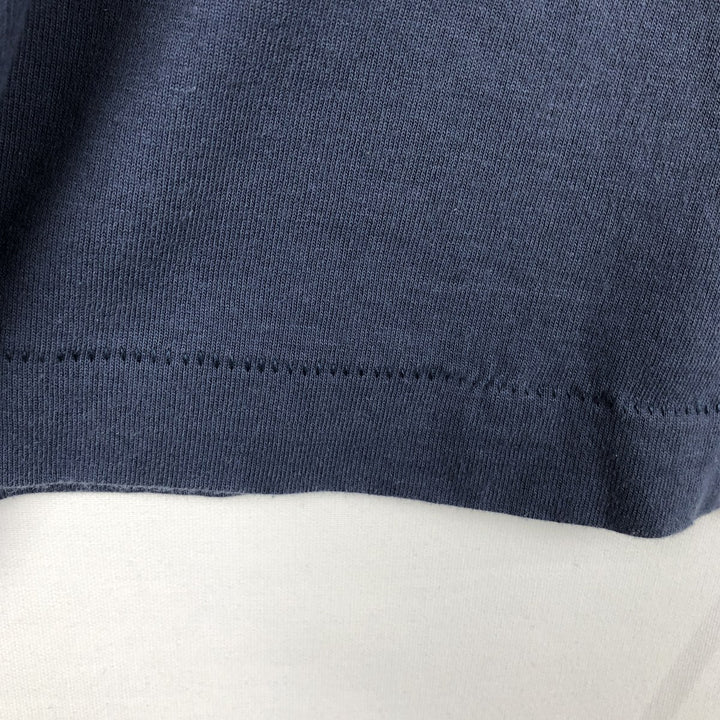 90'S Fruit of the Loom Best Printed T-shirt, Made in USA, Men's L size, Vintage cotton Navy blue Vintage Second Hand
