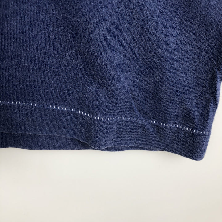 90'S Fruit of the Loom printed T-shirt, made in the USA, men's size M, vintage cotton navy blue type Vintage Second Hand