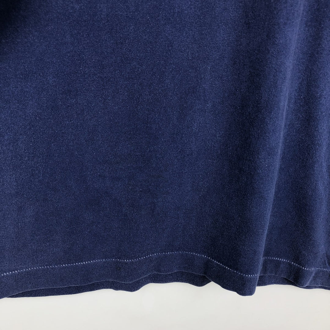 90'S Fruit of the Loom printed T-shirt, made in the USA, men's size M, vintage cotton navy blue type Vintage Second Hand
