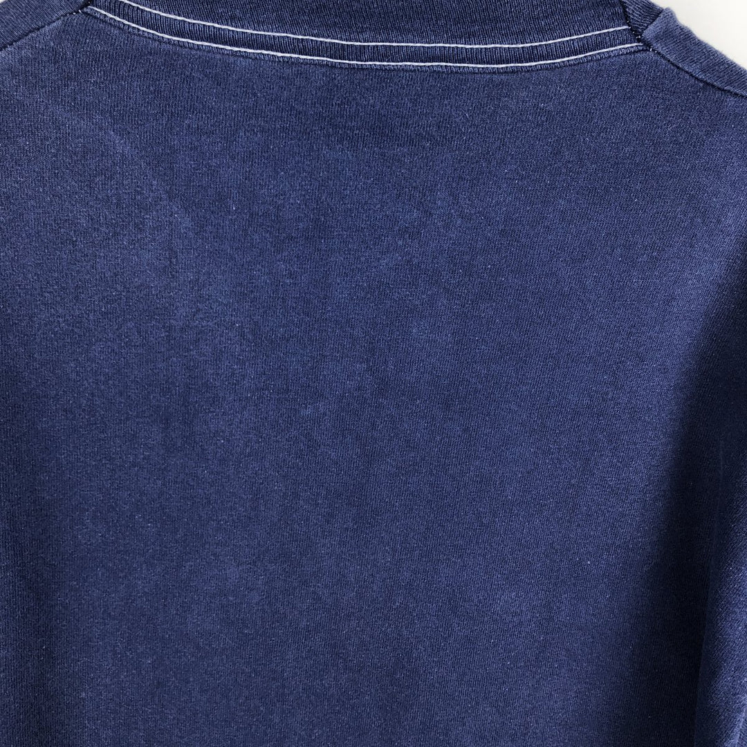 90'S Fruit of the Loom printed T-shirt, made in the USA, men's size M, vintage cotton navy blue type Vintage Second Hand