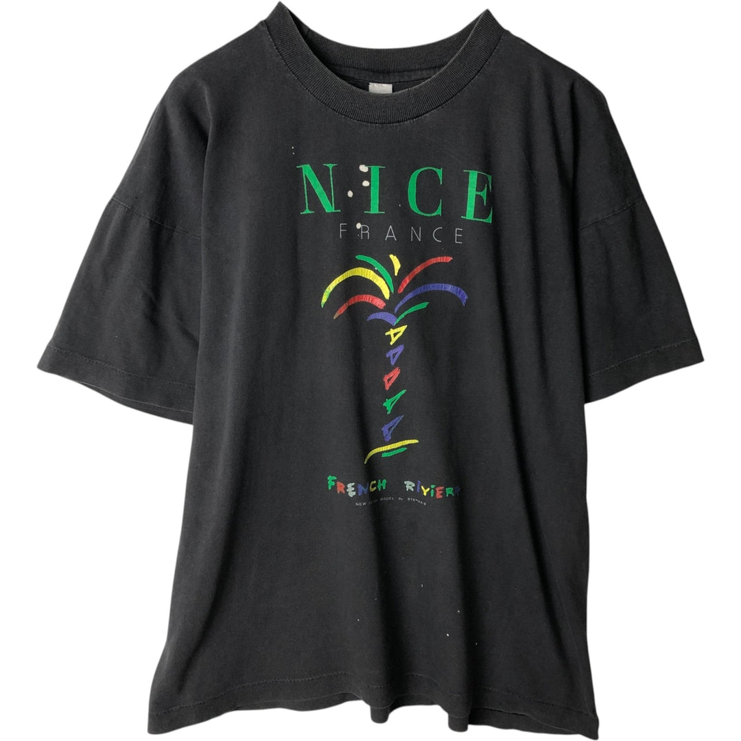 Vintage printed T-shirt from the 1990s, equivalent to men's size L. unclear black type Vintage Second Hand