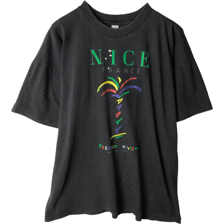 Vintage printed T-shirt from the 1990s, equivalent to men's size L. unclear black type Vintage Second Hand
