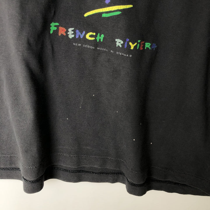 Vintage printed T-shirt from the 1990s, equivalent to men's size L. unclear black type Vintage Second Hand