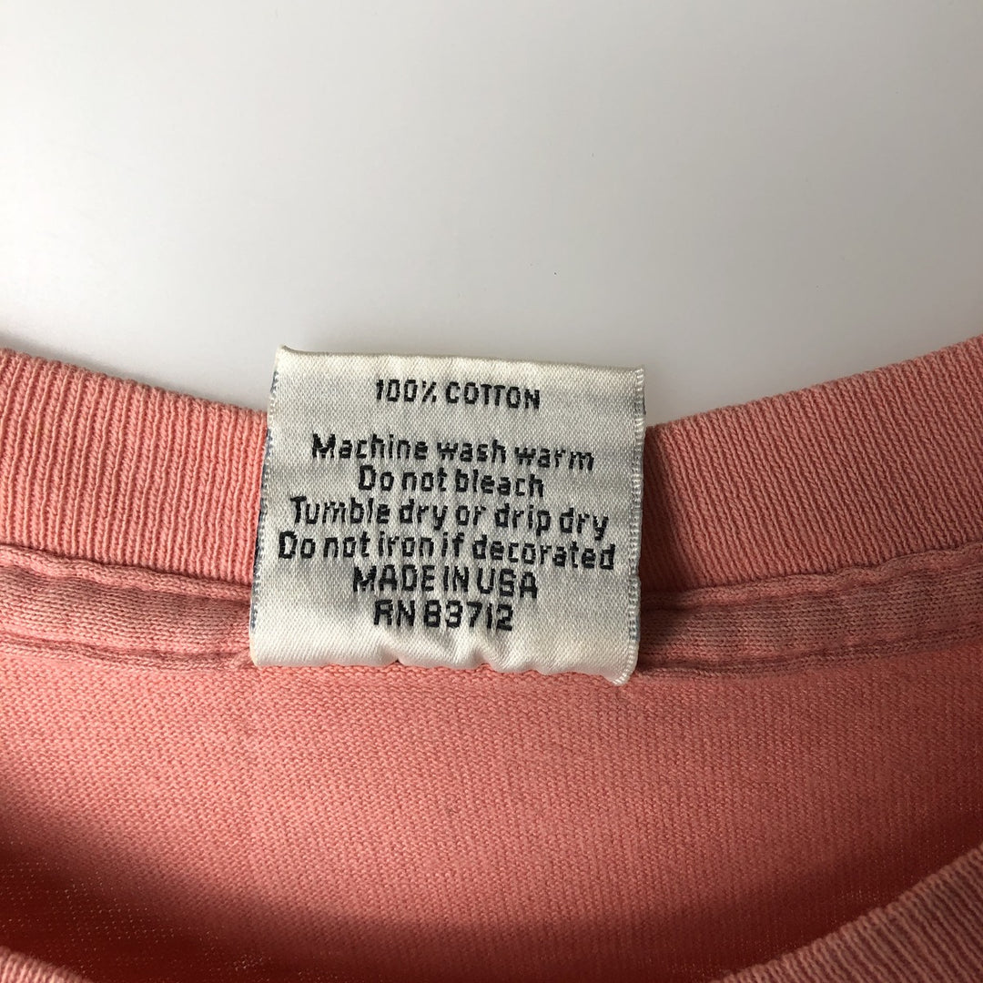 90'S SDI Print T-Shirt, Made in USA, Men's Size L (Equivalent), Vintage cotton coral Vintage Second Hand