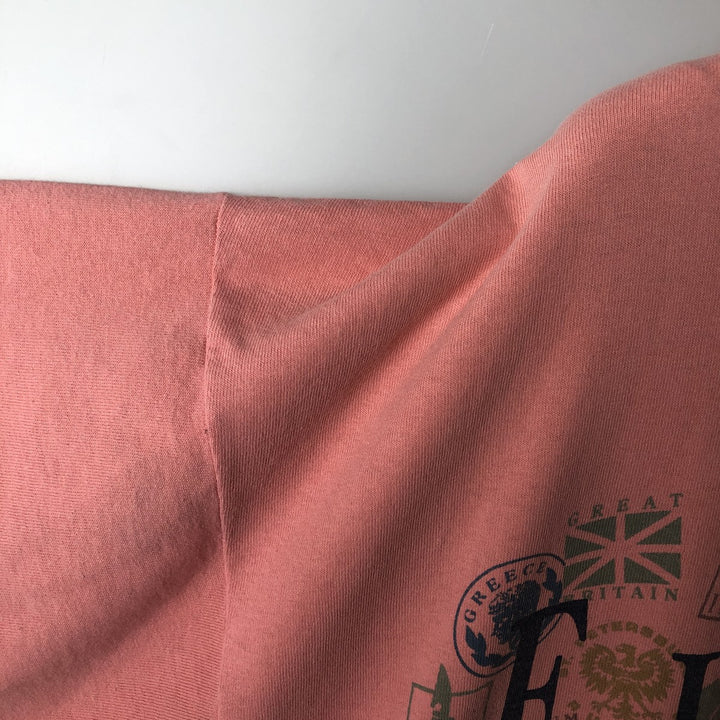 90'S SDI Print T-Shirt, Made in USA, Men's Size L (Equivalent), Vintage cotton coral Vintage Second Hand