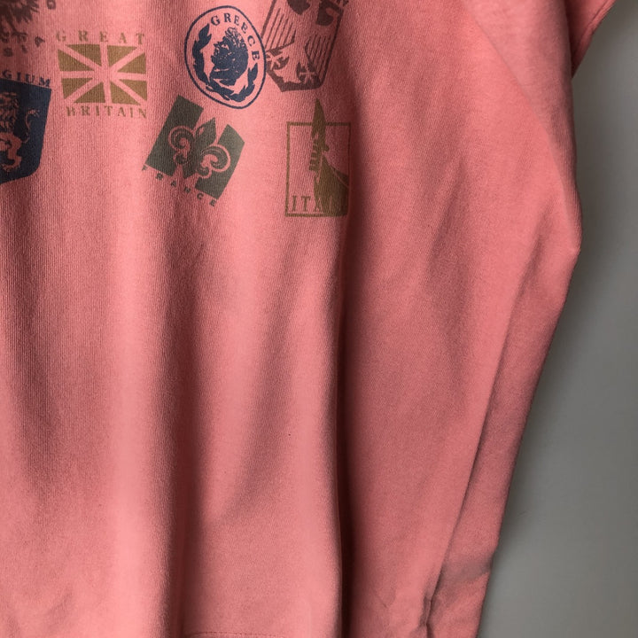 90'S SDI Print T-Shirt, Made in USA, Men's Size L (Equivalent), Vintage cotton coral Vintage Second Hand