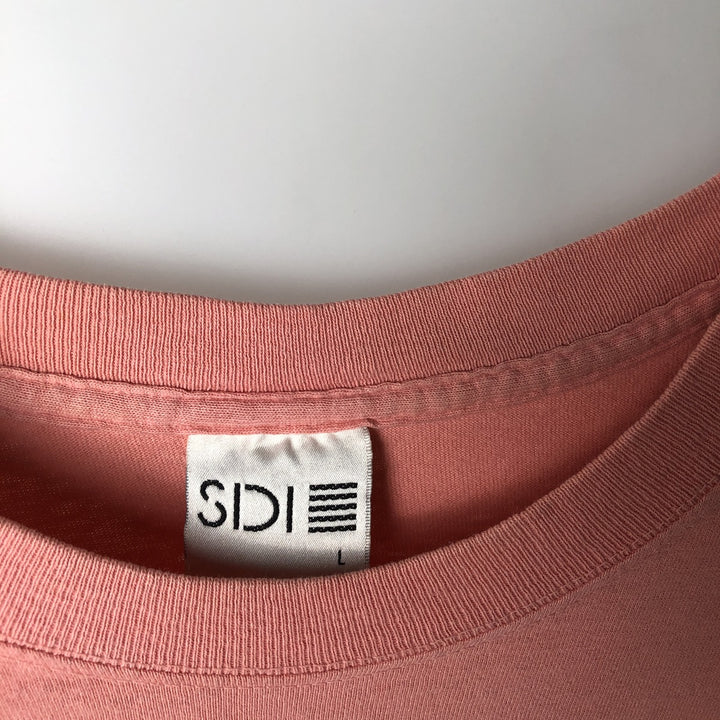 90'S SDI Print T-Shirt, Made in USA, Men's Size L (Equivalent), Vintage cotton coral Vintage Second Hand