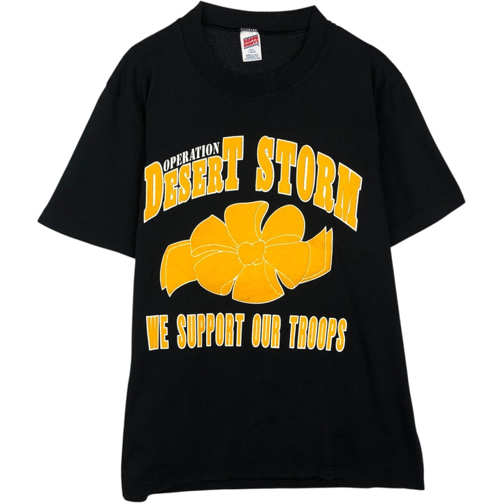 90'S Sofie Operation Desert Storm Print T-Shirt, Made in USA, Men's Size L (approx.), Vintage polyester black type Vintage Second Hand