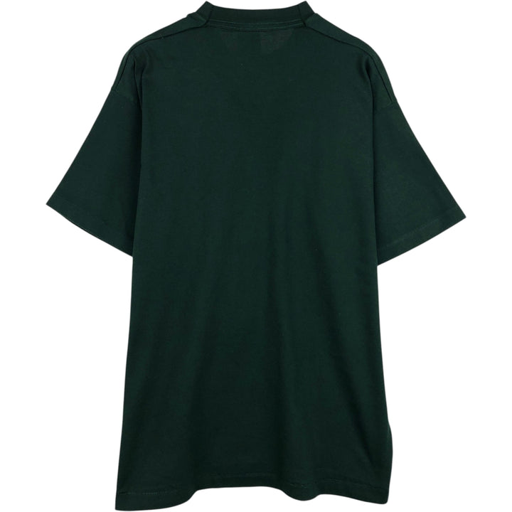 2000'S Fruit of the Loom Eagle Pattern Print T-Shirt, Made in Canada, Men's Size L (approx.) cotton green type Vintage Second Hand