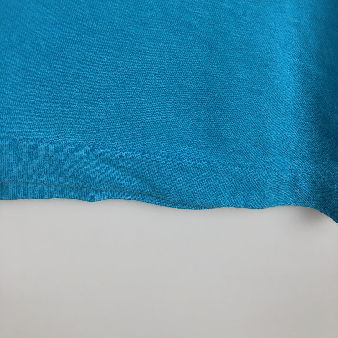 Vintage 1980'S Anvil Print T-Shirt, Made in USA, Men's Size L cotton turquoise blue Vintage Second Hand