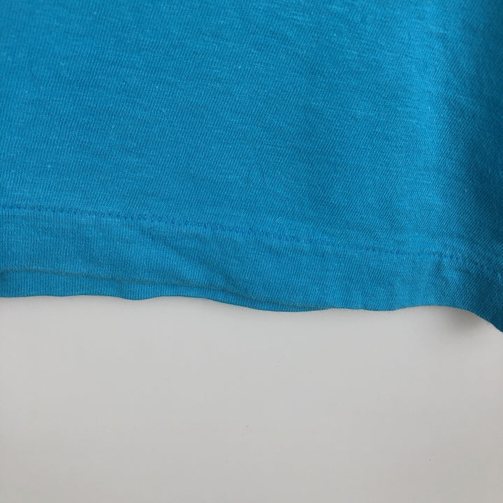Vintage 1980'S Anvil Print T-Shirt, Made in USA, Men's Size L cotton turquoise blue Vintage Second Hand