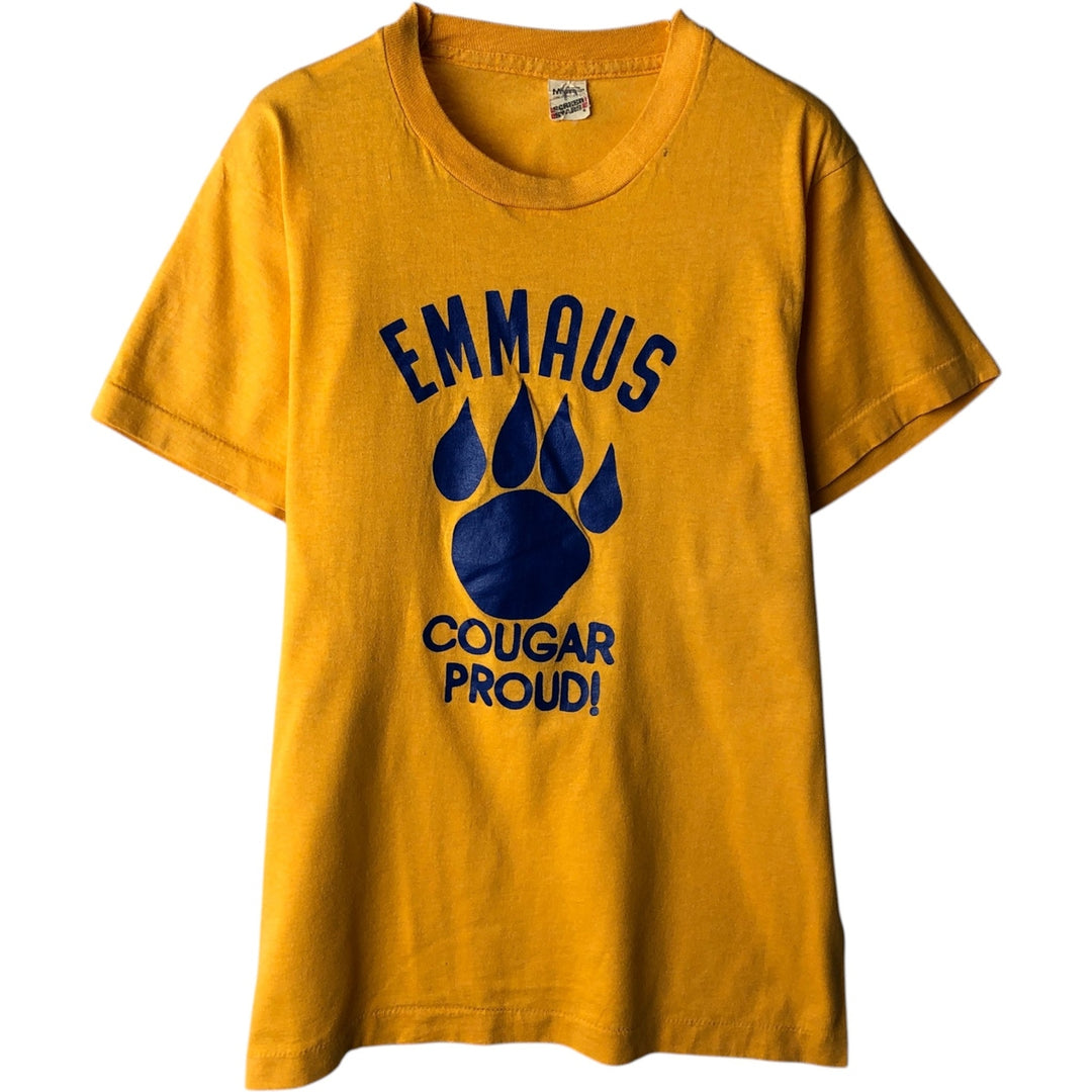 80'S SCREEN STARS Printed T-shirt Made in USA Men's M Vintage cotton yellow type Vintage Second Hand