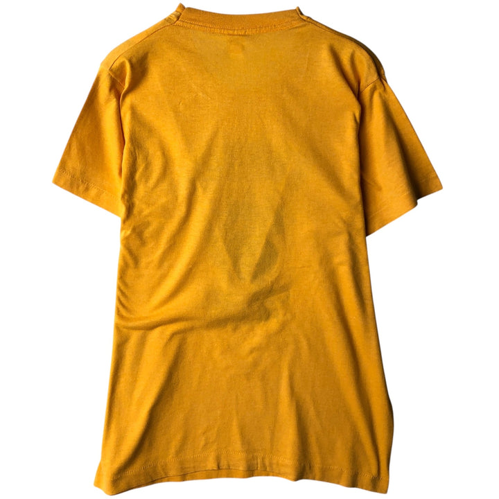 80'S SCREEN STARS Printed T-shirt Made in USA Men's M Vintage cotton yellow type Vintage Second Hand