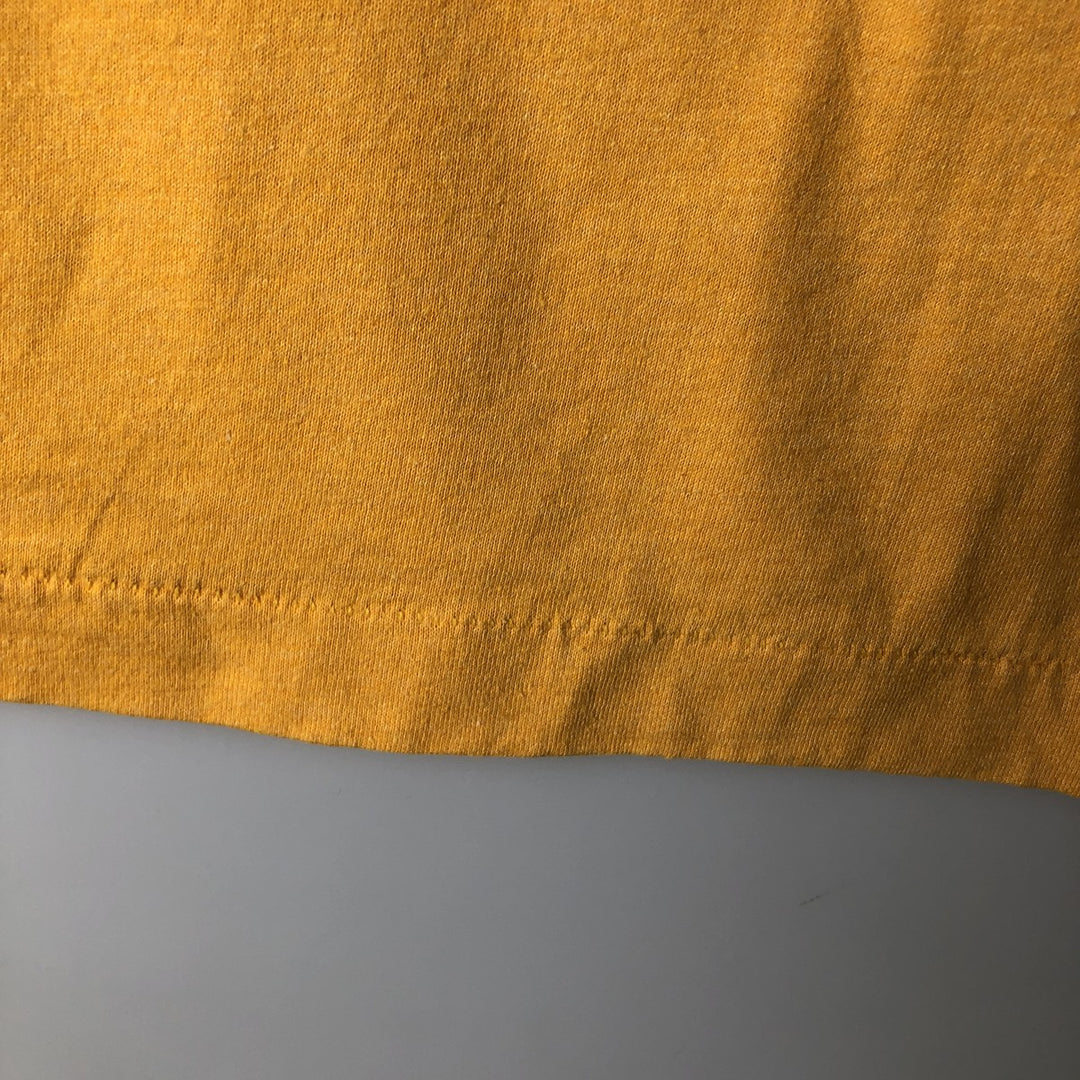 80'S SCREEN STARS Printed T-shirt Made in USA Men's M Vintage cotton yellow type Vintage Second Hand