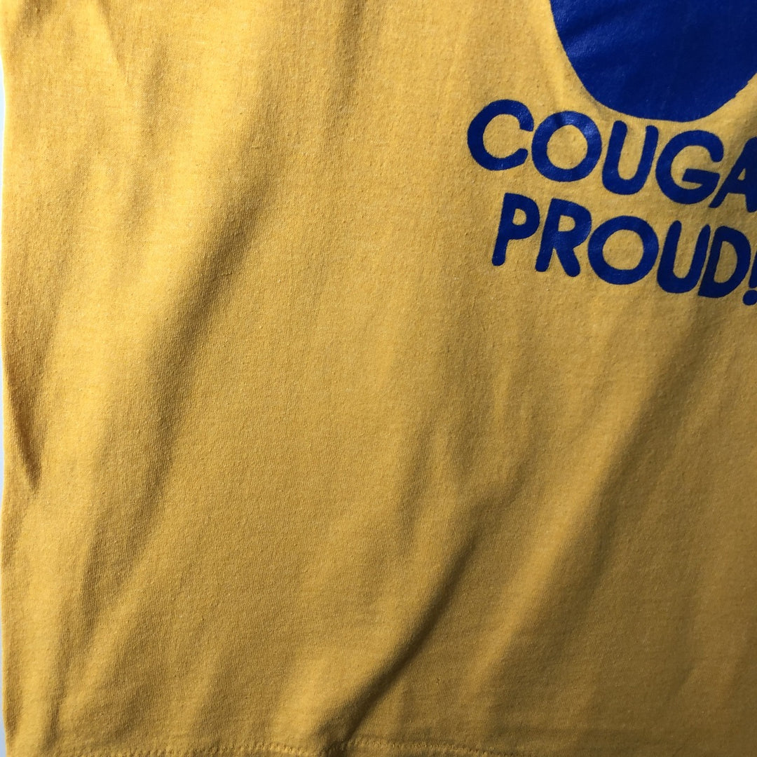 80'S SCREEN STARS Printed T-shirt Made in USA Men's M Vintage cotton yellow type Vintage Second Hand