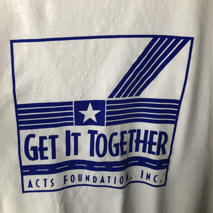 Printed T-shirt, men's size XL unclear white type Vintage Second Hand