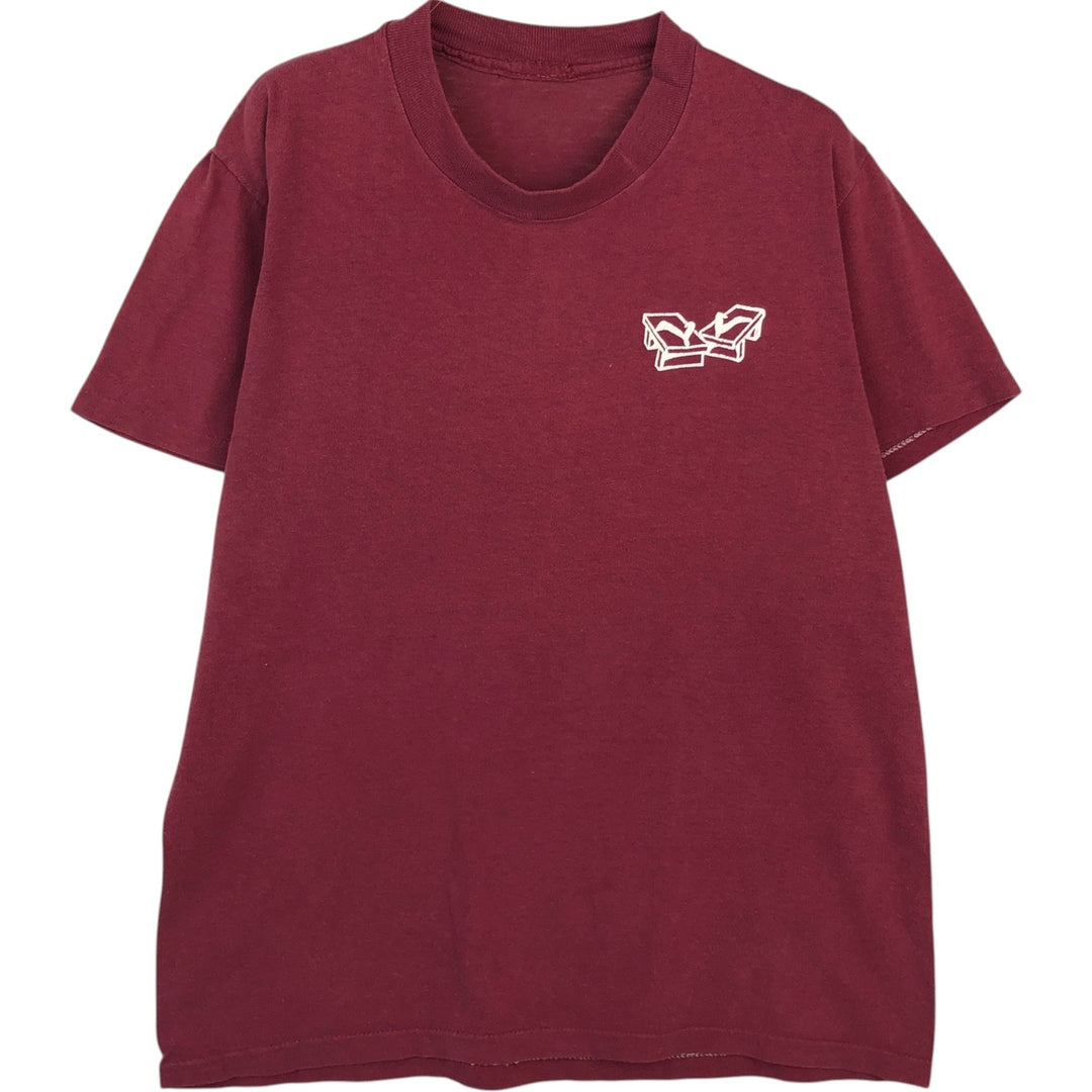 Printed T-shirt, Made in USA, Men's Size S unclear wine-red Vintage Second Hand
