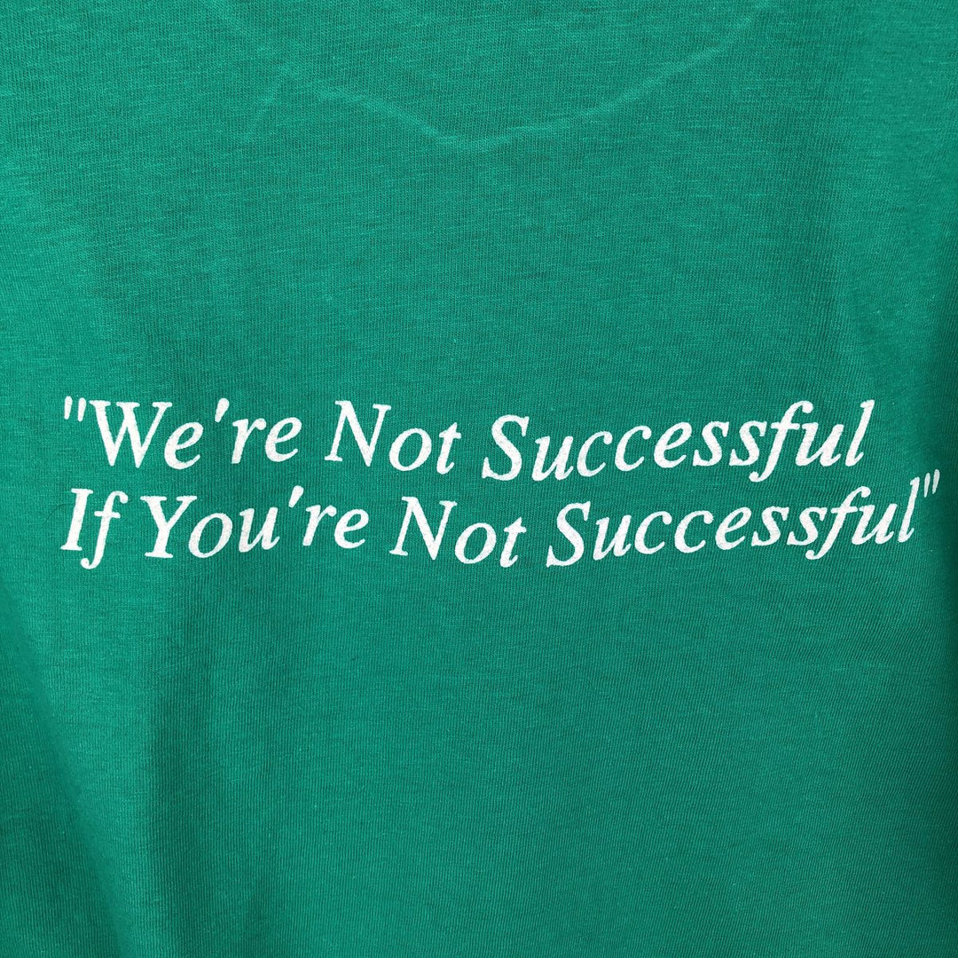 80'S Hanes BEEFY-T Blue Tag Message Print T-Shirt Made in USA Men's XL Vintage cotton green type Vintage Second Hand
