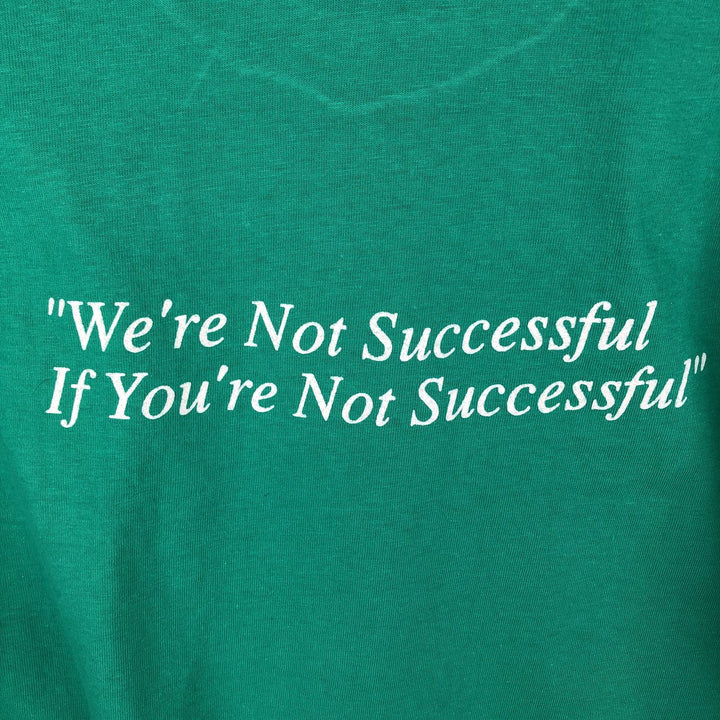 80'S Hanes BEEFY-T Blue Tag Message Print T-Shirt Made in USA Men's XL Vintage cotton green type Vintage Second Hand