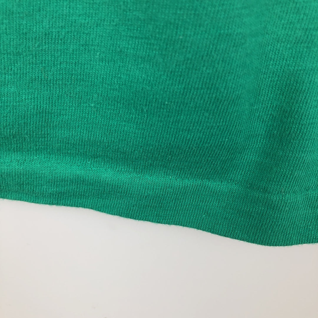 80'S Hanes BEEFY-T Blue Tag Message Print T-Shirt Made in USA Men's XL Vintage cotton green type Vintage Second Hand