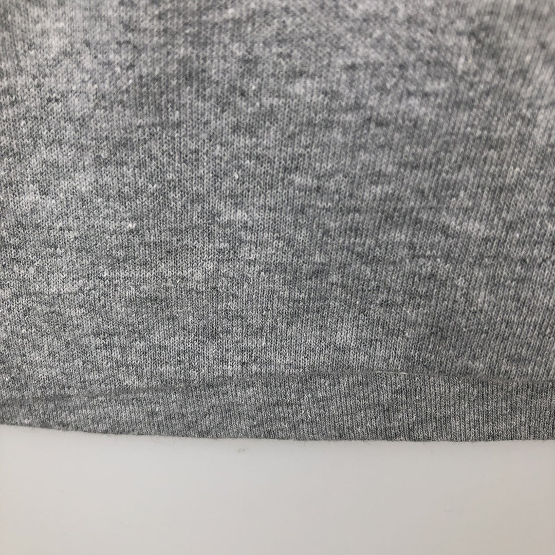 80'S Hanes Poly-Cotton Blue Tag Printed T-Shirt, Made in USA, Men's Size L (approx.), Vintage cotton gray type Vintage Second Hand