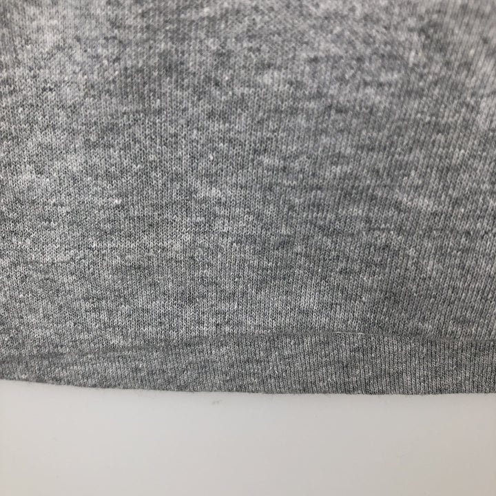 80'S Hanes Poly-Cotton Blue Tag Printed T-Shirt, Made in USA, Men's Size L (approx.), Vintage cotton gray type Vintage Second Hand