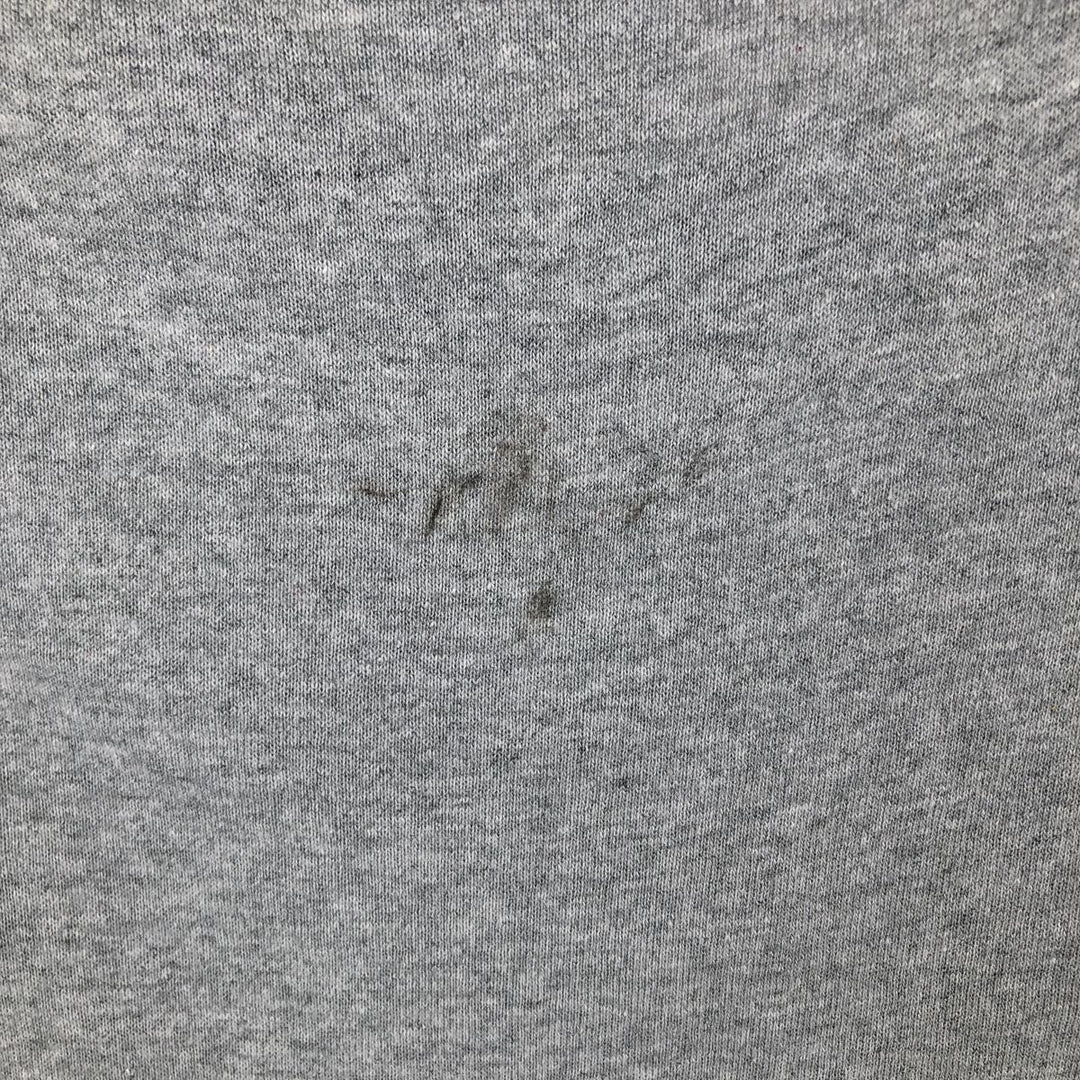 80'S Hanes Poly-Cotton Blue Tag Printed T-Shirt, Made in USA, Men's Size L (approx.), Vintage cotton gray type Vintage Second Hand